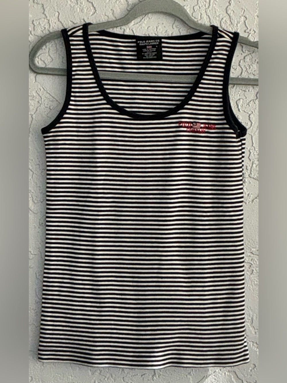 Polo Jeans Co. Ralph Lauren Navy Blue & White Striped Tank